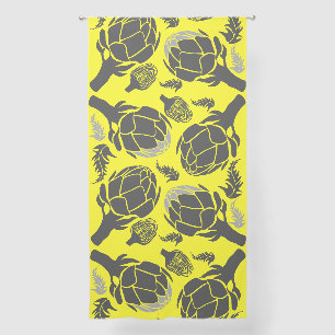 Botanical Artichoke Art Home Decor Sheer Curtains