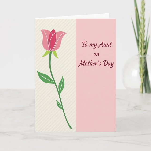 Botanical Aunt Mothers Day Card (Front)