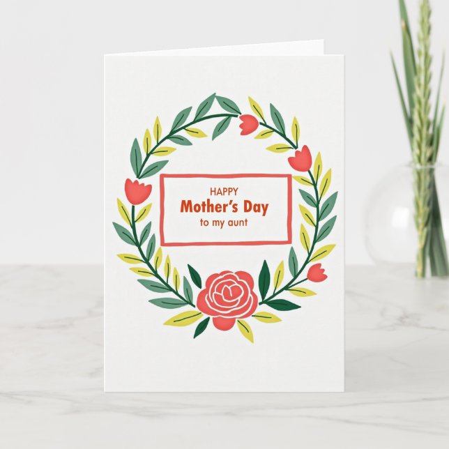 Botanical Aunts Day Card (Front)