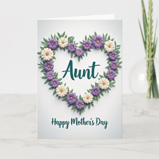 Botanical Aunts Day Greeting Card (Front)