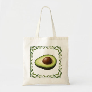 Botanical Avocado Tote Bag
