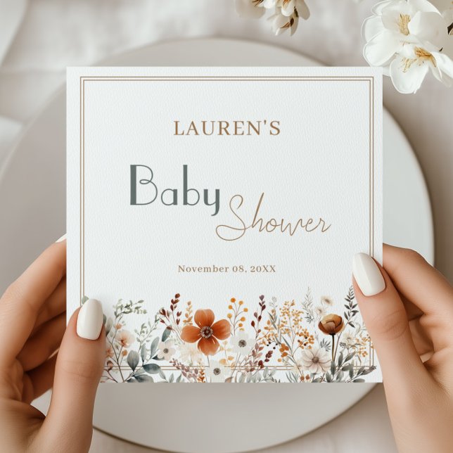 Botanical Baby Shower Table Setting Napkins (Creator Uploaded)
