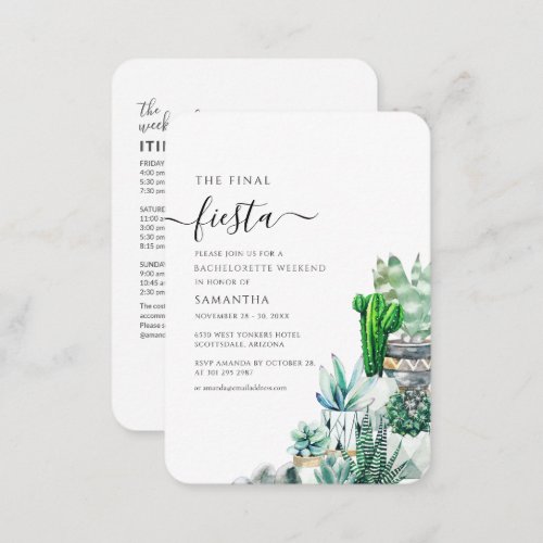 Botanical Bachelorette Weekend Party Invite