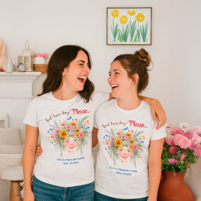 Botanical Bad Hair Day Funny Floral Real Estate Tank Top (Creator Uploaded)