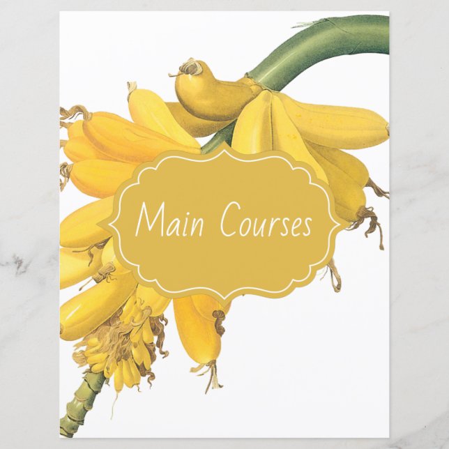 Botanical Banana Recipe Divider (Front)