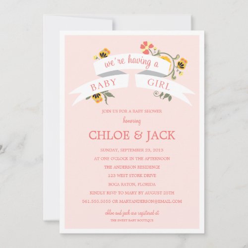 BOTANICAL BANNER | BABY SHOWER INVITATION