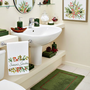 Botanical banner custom hand towel