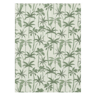 Botanical Banquet: Hand-Drawn Palm Elegant Sage Tablecloth