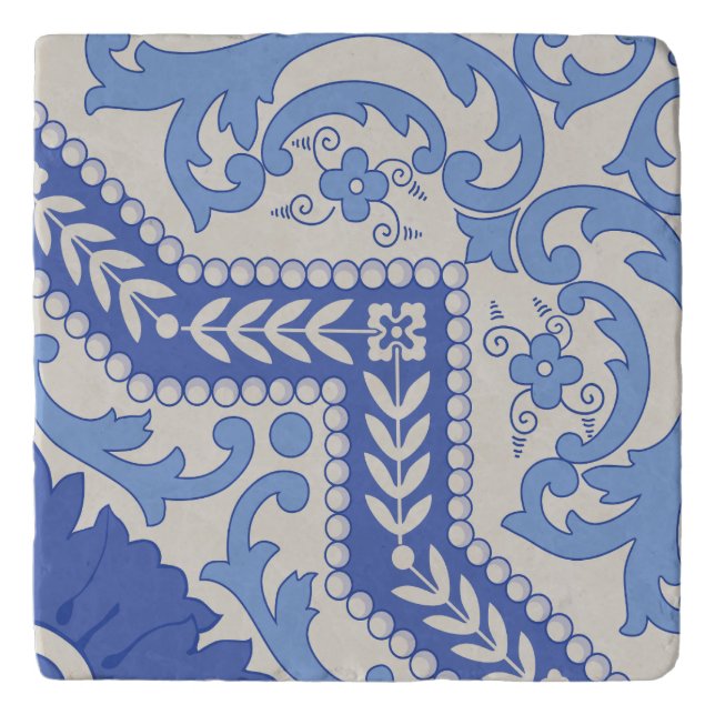 Botanical Beaded Frame Trivet (Front)