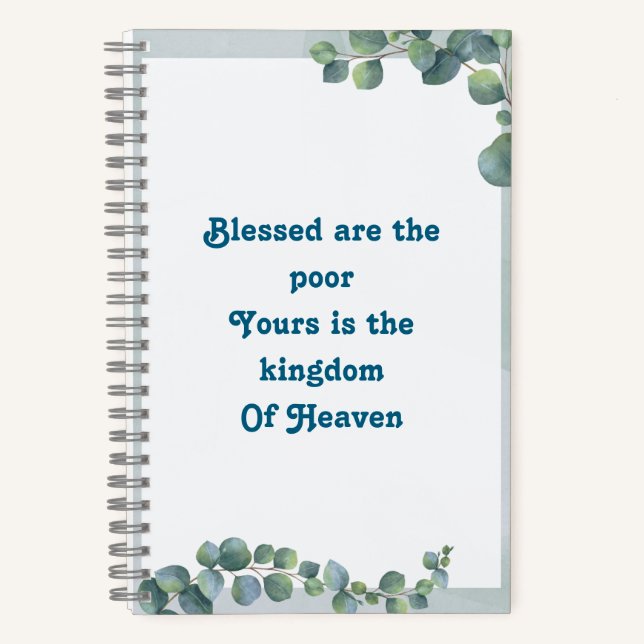 Botanical Beatitudes  Notebook (Front)