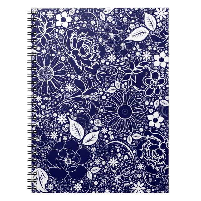 Botanical Beauties Blue Notebook (Front)
