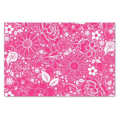 Botanical Beauties_Bright Pink_TISSUE WRAP PAPER