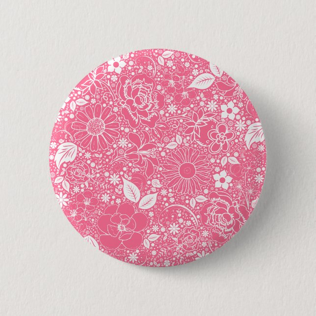 Botanical Beauties Light Pink BUTTON (Front)