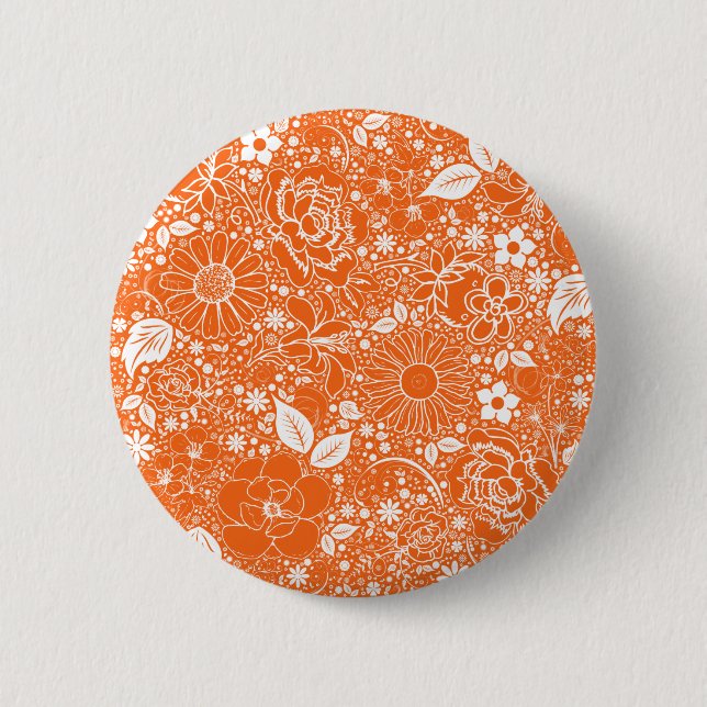 Botanical Beauties Orange Button (Front)