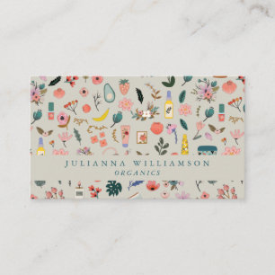 Botanical Beauty Floral Nature Branding Modern Business Card