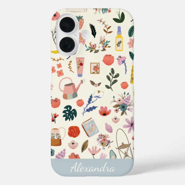 Botanical Beauty Nature Pattern Personalized Case-Mate iPhone Case (Back)