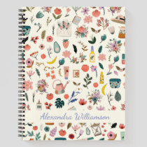 Botanical Beauty Nature Pattern Personalized Notebook