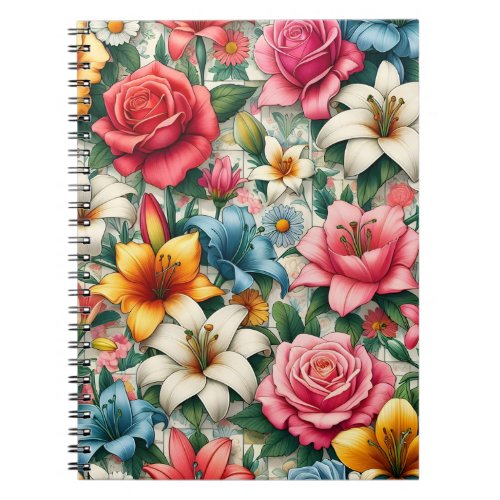 Botanical Beauty Tile Notebook