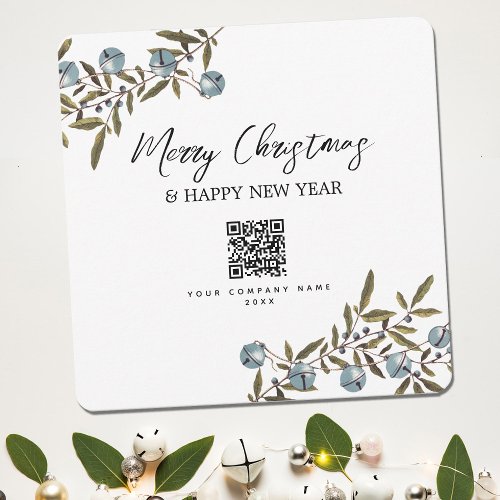 Botanical Bells Holiday Corporate Business QR Code