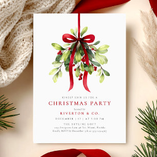 Botanical Berries Christmas Party Invitation