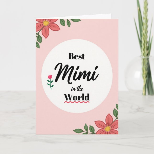 Botanical Best Mimi Message Card (Front)