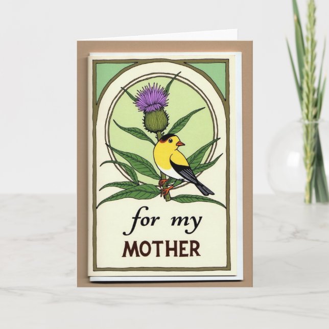 Botanical Bird Mother Card (Front)