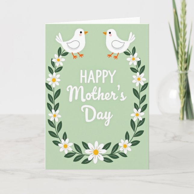 Botanical Birds Greeting Card (Front)