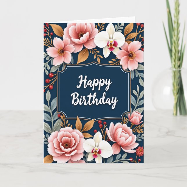 Botanical Birthday Card (Front)