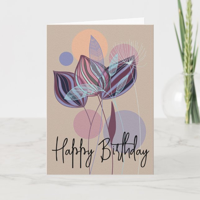 Botanical Birthday Greeting Card (Front)
