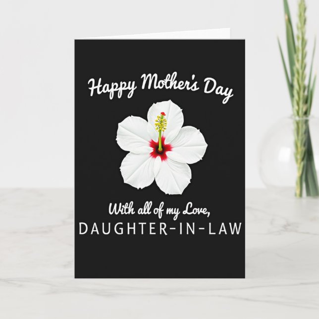 Botanical Black Mothers Day Card (Front)