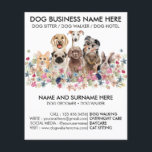 Botanical Black Pet Sitter Boarding Groomer Dogs Flyer<br><div class="desc">Botanical Black Pet Sitter Boarding Groomer Dogs</div>