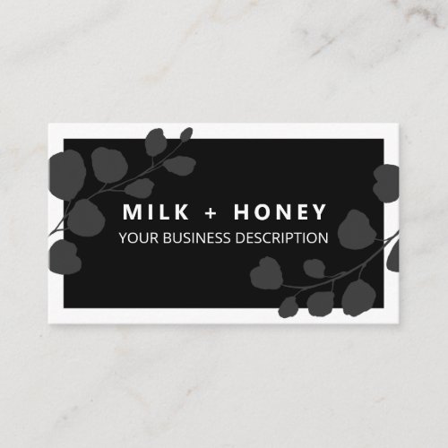 Botanical Black Soap And Candle Business Card