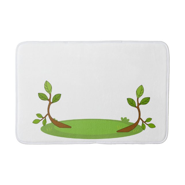 "Botanical Bliss Bathmat – Lush Greenery Design" (Front)