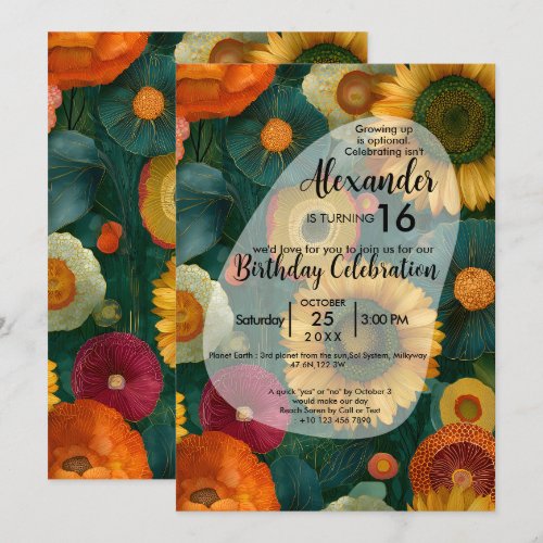 Botanical Bliss | Colorful Flower Design Invitation