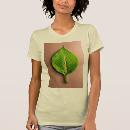Botanical Bliss Green Leaf T_Shirt Design