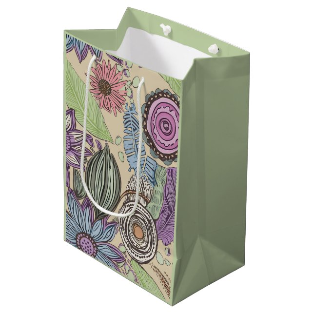 Botanical Bliss Medium Gift Bag (Front Angled)