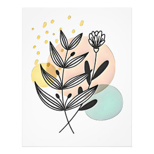 Botanical Bliss – Minimalist Floral Art Photo Print