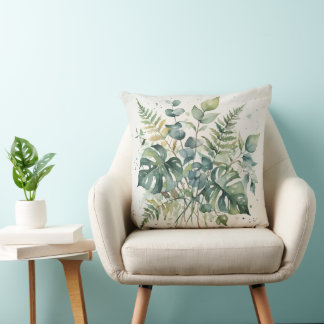 Botanical Bliss Throw Pillow