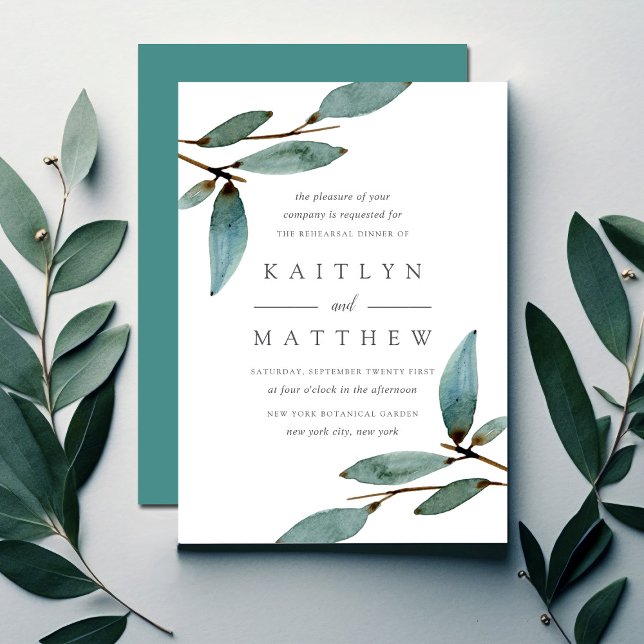 Botanical Bliss Wedding Rehearsal Dinner Invitation (Creator Uploaded)