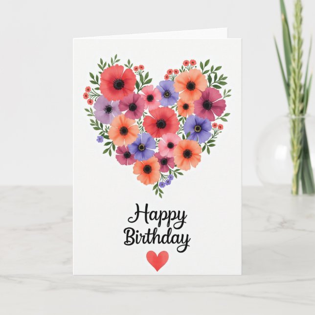 Botanical Bloom Birthday Card (Front)