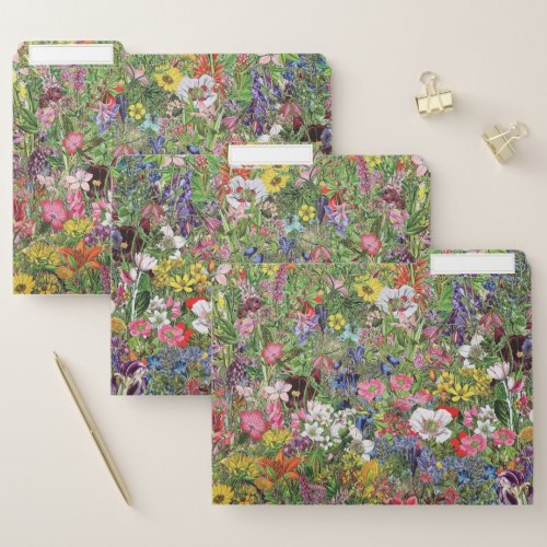 Botanical Bloom Nature Wildflower File Folder