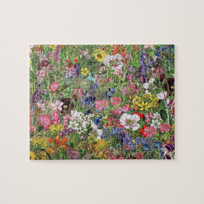 Botanical Bloom Nature Wildflower Jigsaw Puzzle | Zazzle.com