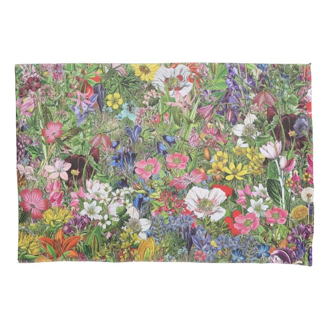Botanical Bloom Nature Wildflower Pillow Case (Front)