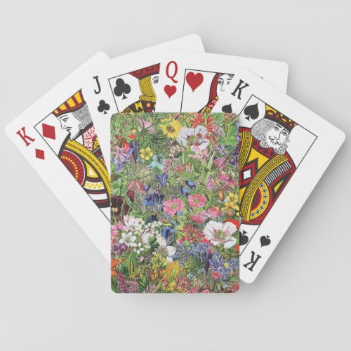 Botanical Bloom Nature Wildflower Poker Cards