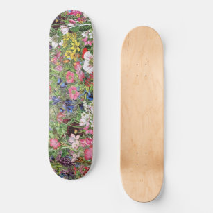 Botanical Bloom Nature Wildflower Skateboard