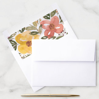 Botanical Bloom Painting Envelope Liner