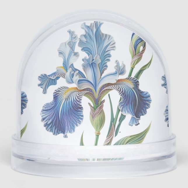 BOTANICAL BLOOM WITH IRIS SNOW GLOBE (Front)