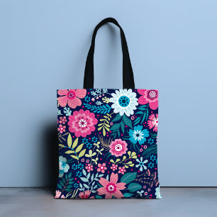 Botanical Blooms Floral Tote Bag