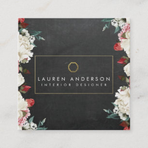 Botanical Blooms Interior Designer Business Card