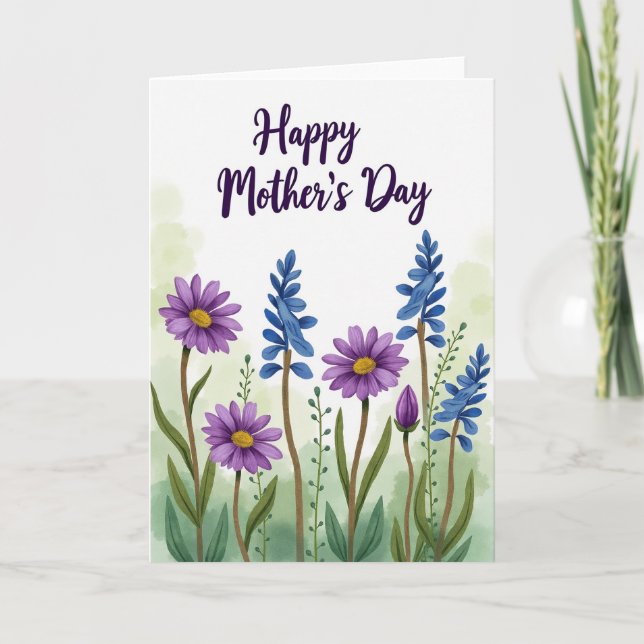 Botanical Blooms Purple Card (Front)